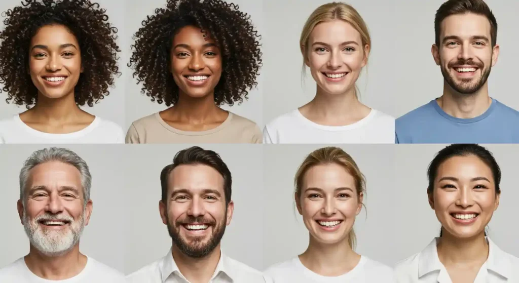 Odontoiatria e relazioni interpersonali - volti di persone che sorridono