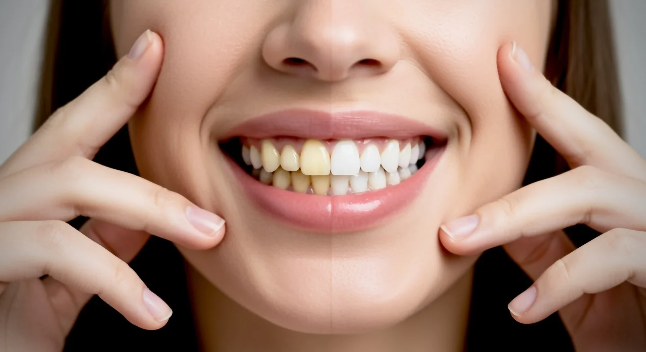 sbiancamento dentale professionale, prima e dopo